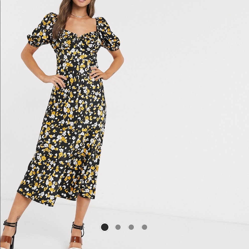 ASOS FLORAL SATIN DRESS